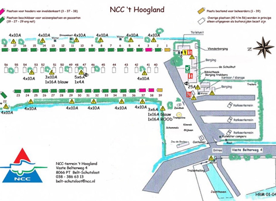 Plattegrond NCC T Hoogland Belt Schutsloot
